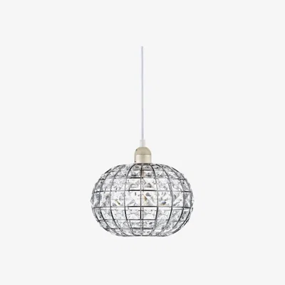 Knees dar lighting Let6550 Letitia Non Elec Pendant Polished Chrome Crystal