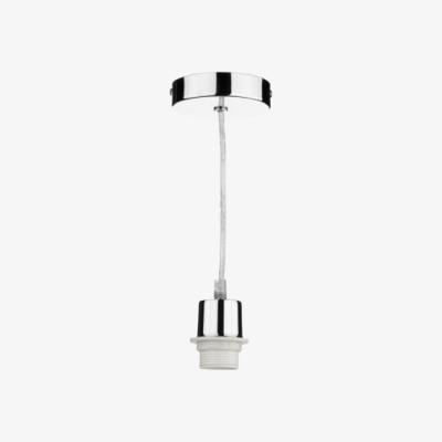 Knees dar lighting Sp65 Polished Chrome Pendant Suspension Kit 1 Light E27