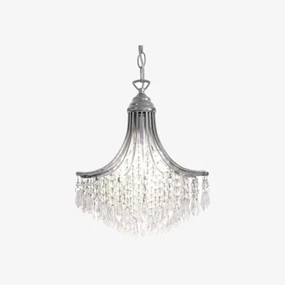 Knees dar lighting Sur0150 Suri 1 Light Pendant Crystal Polished Chrome