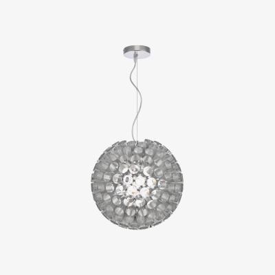 Knees dar lighting Ser0150 Serafina 1 Light Pendant Brushed Chrome Small