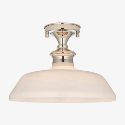 Knees Unquillo 1 Light Flush Ceiling Light - Nickel/Opal