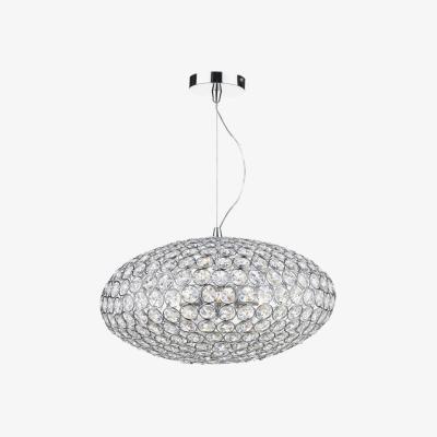 Knees Dar Lighting KYR0350 Kyrie 3 Light Pendant Polished Chrome and Crystal