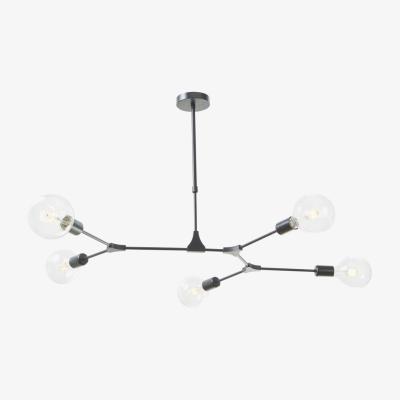 Knees dar lighting Eup0539 Euphemia 5 Light Pendant Black