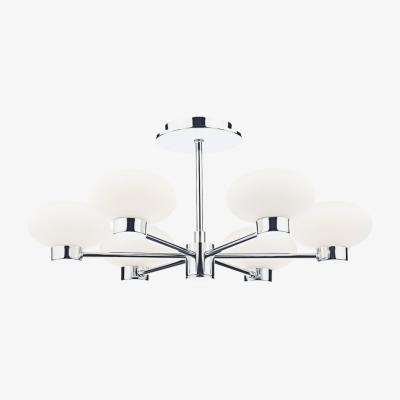 Knees dar lighting SYS0650 System 6 Light Semi Flush Polished Chrome