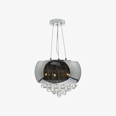 Knees dar lighting Gis0510 Giselle 5 Light Pendant Smoked and Clear Glass