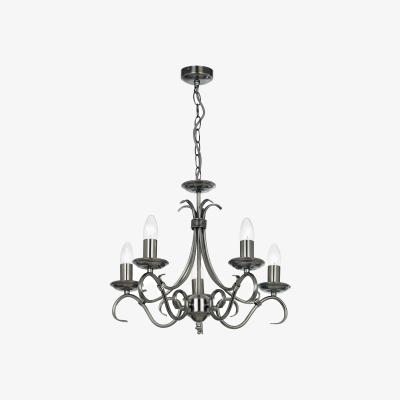 Knees Bernice 5 Pendant Light - Antique Silver