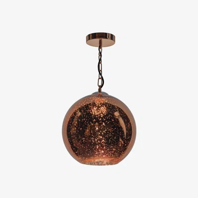 Knees dar lighting Spe0164 Speckle 1 Light Electro Plated Pendant Copper Finish