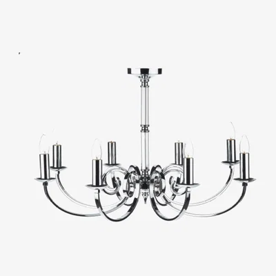 Knees dar lighting Mur0850 Murray 8 Light Dual Mount Pendant Polished Chrome