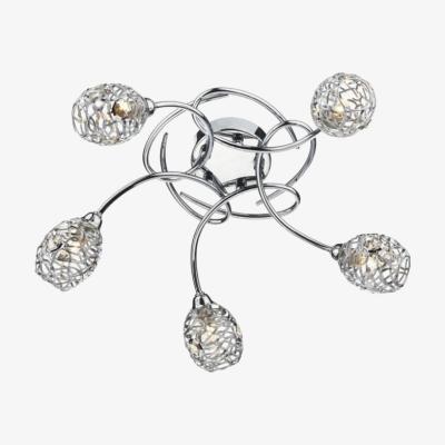 Knees dar lighting NUM5450 Numero 5 Light Semi Flush Polished Chrome