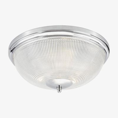 Knees Dar Lighting ARB5250 Arbor 3 Light Flush Polished Chrome and Glass IP44