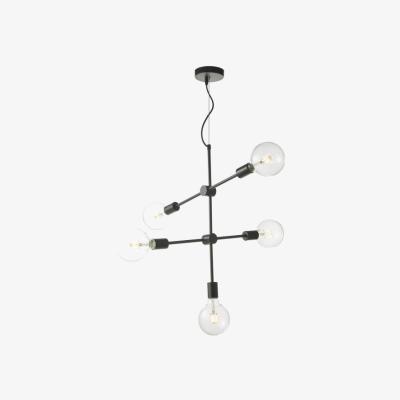 Knees dar lighting Yon0522 Yonah 5 Light Pendant Black