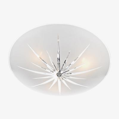 Knees dar lighting ALB532 Albany 3 Light Flush White/ Polished Chrome