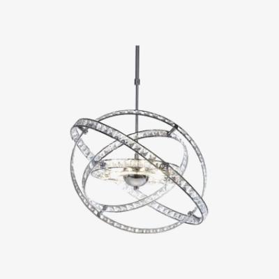 Knees dar lighting Ete2350 Eternity 10 Light Pendant Faceted Crystal And Polished Chrome
