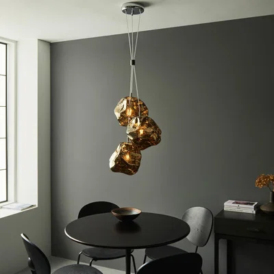 Knees Rock 3 Pendant Light - Bronze