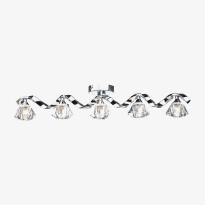 Knees Dar Lighting ANC0550 Ancona 5 Light Bar Flush Polished Chrome