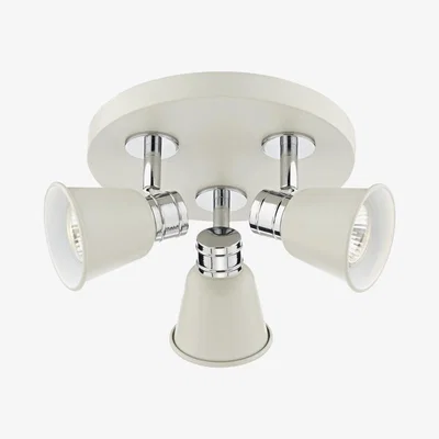 Knees dar lighting FRY7633 Fry 3 Light Round Plate Spot Cream