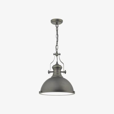 Knees Dar Lighting ARO0167 Arona 1 Light Pendant Antique Pewter and Glass