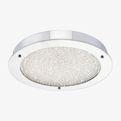 Knees Dar Lighting PET5050 Peta Large LED Flush Polished Chrome And Crystal Beads IP44