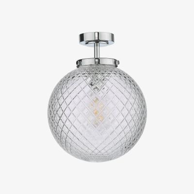 Knees dar lighting WAY0150 Wayne Flush Polished Chrome Glass IP44