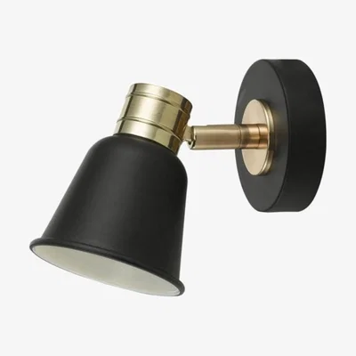 Knees dar lighting FRY0754 Fry 1 Light Spotlight Black and Rose Gold