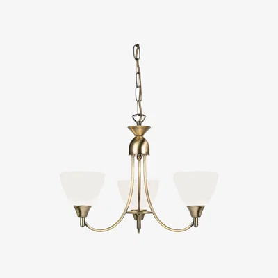 Knees Alton 3 Pendant Light - Antique Brass