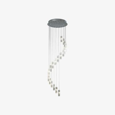 Knees dar lighting Gal3350-Led Galileo 20 Light Cluster Pendant Polished Chrome Led 2m Drop