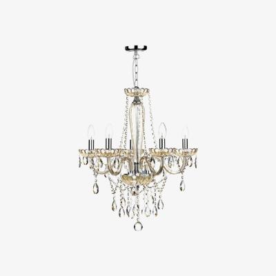 Knees dar lighting RAP0506 Raphael 5 Light Chandelier Champagne Crystal
