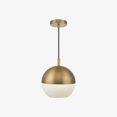 Knees dar lighting And0142 Andre 1 Light Pendant Aged Brass