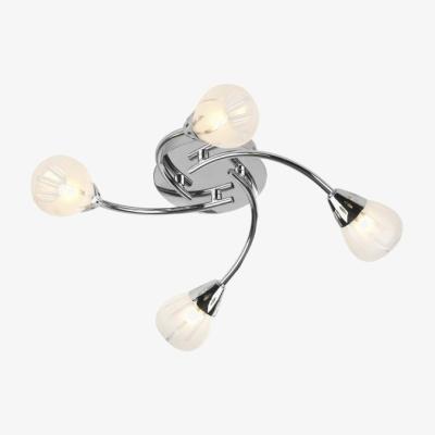 Knees dar lighting VIL0450 Villa 4 Light Flush Polished Chrome