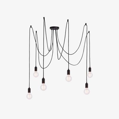 Knees Studio 6 Cluster Pendant Light - Matt Black