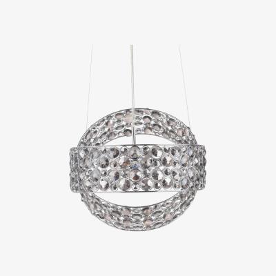 Knees dar lighting Sew0310 Sewanee Rings 3 Light Pendant Smoked Crystal Polished Chrome