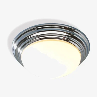Knees dar lighting BAR5050 Barclay Flush Large Polished Chrome IP44