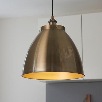 Knees Franklin Large Pendant Light - Antique Brass