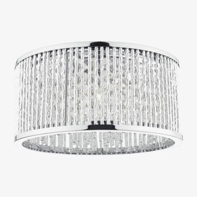 Knees dar lighting NAN5368 Nantes 3 Light Flush Polished Chrome Alum