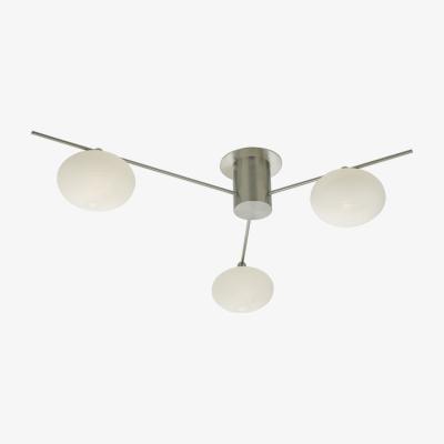 Knees dar lighting JAS5346 Jasper 3 Light Semi Flush Satin Nickel