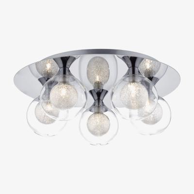 Knees Dar Lighting ZEK5450 Zeke 5 Light Flush Polished Chrome