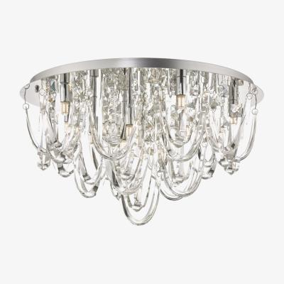 Knees dar lighting ROX4850 Roxanne 11 Light Flush Polished Chrome and Crystal