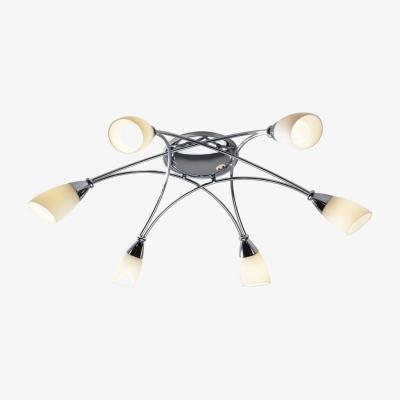 Knees dar lighting BUR0650 Bureau 6 Light Semi Flush Polished Chrome