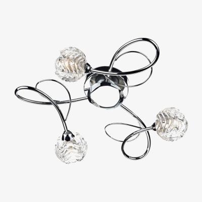 Knees dar lighting ZEL5350 Zelda 3 Light Flush Polished Chrome