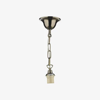 Knees dar lighting Sp6575 1 E27 Light Single Suspension Complete With 50cm Chain Antique Brass