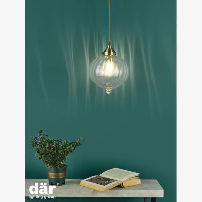 Knees dar lighting Mya0175 Mya 1 Light Single Pendant Antique Brass Glass