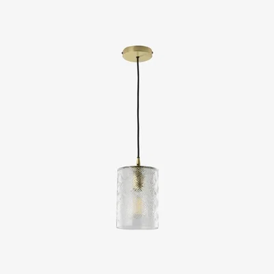 Knees Dar Lighting ZEC0140 Zecchino Pendant Brass and Glass