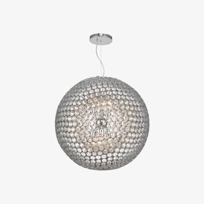 Knees dar lighting Ser8650 Serafina 6 Light Pendant Brushed Chrome Large