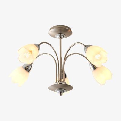 Knees Palpala 5 Light Semi Flush Ceiling Light - Satin Chrome