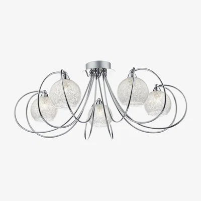Knees Dar Lighting RAF5450 Rafferty 5 Light Semi Flush Polished Chrome