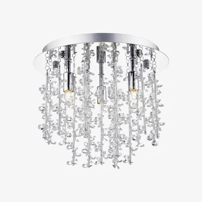 Knees dar lighting SES5250 Sestina 3 Light G9 Flush With Decorative Rods and Crystal Beads