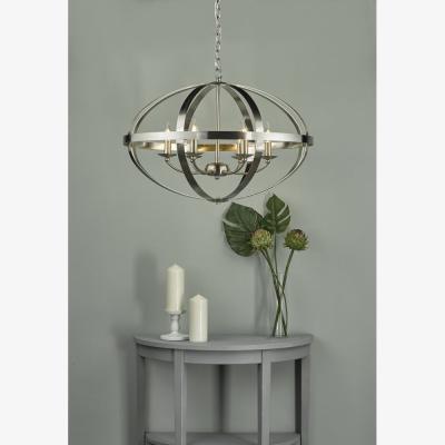 Knees dar lighting Sym0646 Symbol 6 Light Pendant Satin Chrome