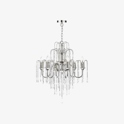 Knees dar lighting DAN0638 Daniella 6 Light Pendant Dual Mount Polished Nickel