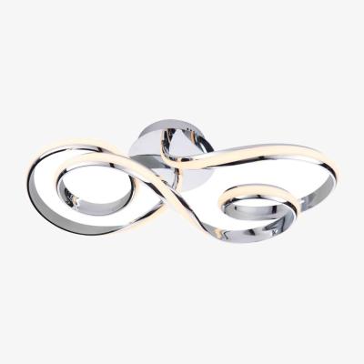 Knees Aria 1 Light Semi Flush Ceiling Light - Chrome