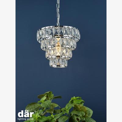 Knees dar lighting Cer0150 Cerys Single Pendant Polished Chrome Crystal